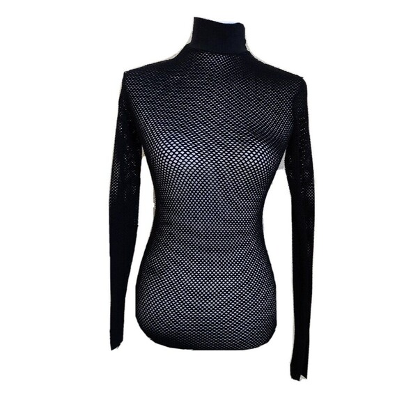 House of CB London Women's Size XS/S Bodysuit High Neck Mesh fish net stretch - Picture 1 of 9